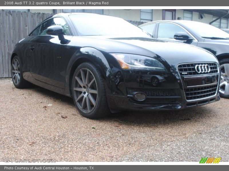 Brilliant Black / Magma Red 2008 Audi TT 3.2 quattro Coupe