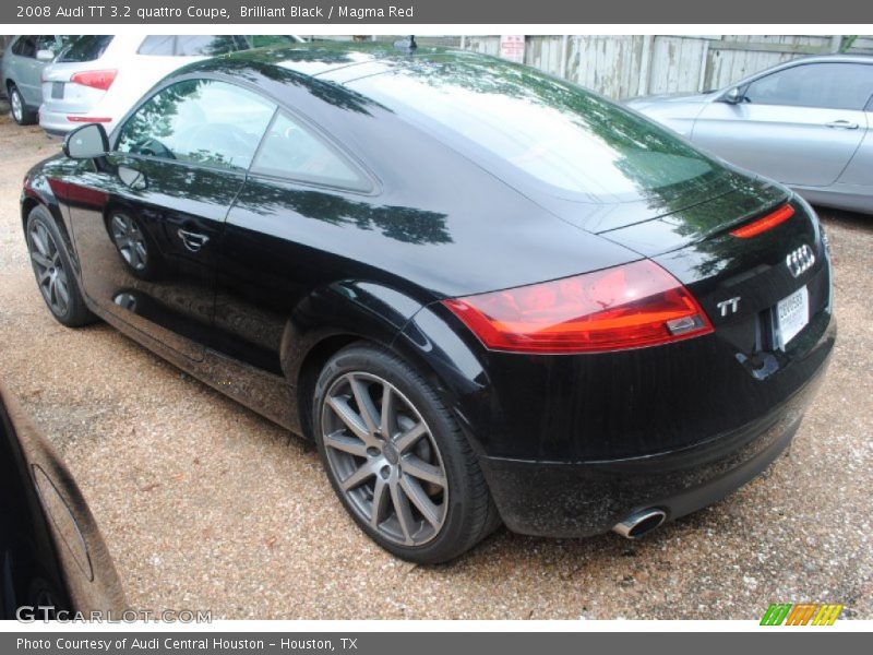 Brilliant Black / Magma Red 2008 Audi TT 3.2 quattro Coupe