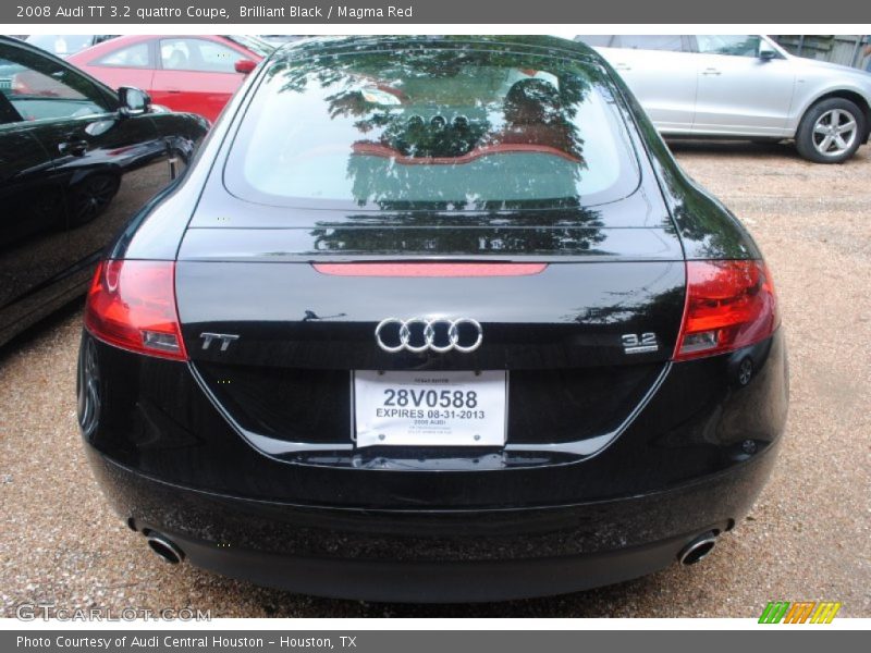 Brilliant Black / Magma Red 2008 Audi TT 3.2 quattro Coupe