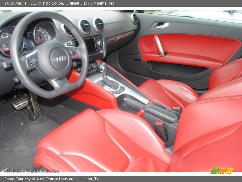 Brilliant Black / Magma Red 2008 Audi TT 3.2 quattro Coupe