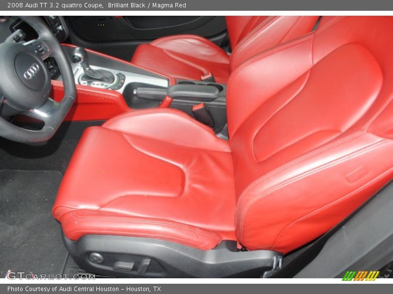 Brilliant Black / Magma Red 2008 Audi TT 3.2 quattro Coupe