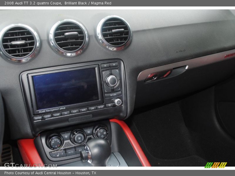 Brilliant Black / Magma Red 2008 Audi TT 3.2 quattro Coupe