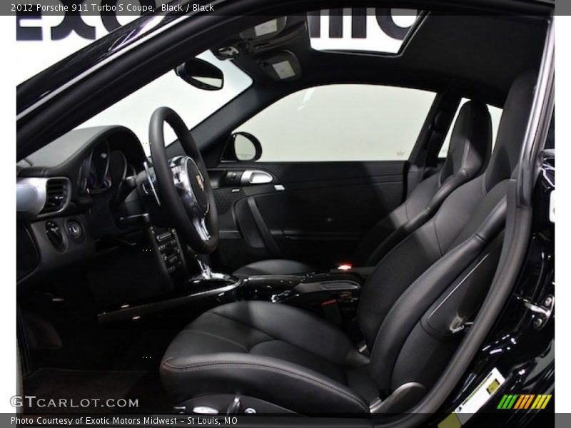 Black / Black 2012 Porsche 911 Turbo S Coupe