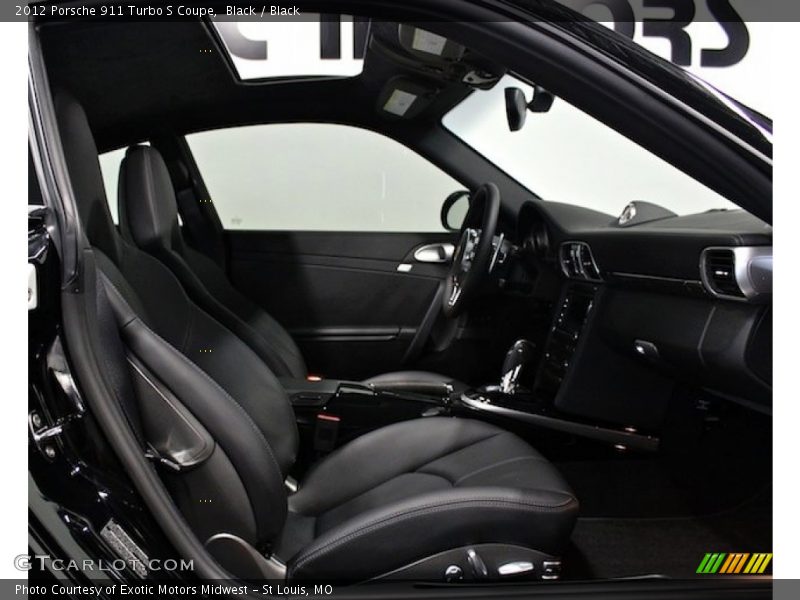 Black / Black 2012 Porsche 911 Turbo S Coupe