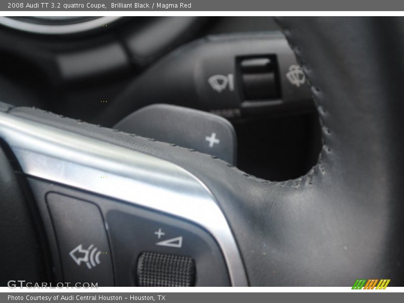 Brilliant Black / Magma Red 2008 Audi TT 3.2 quattro Coupe