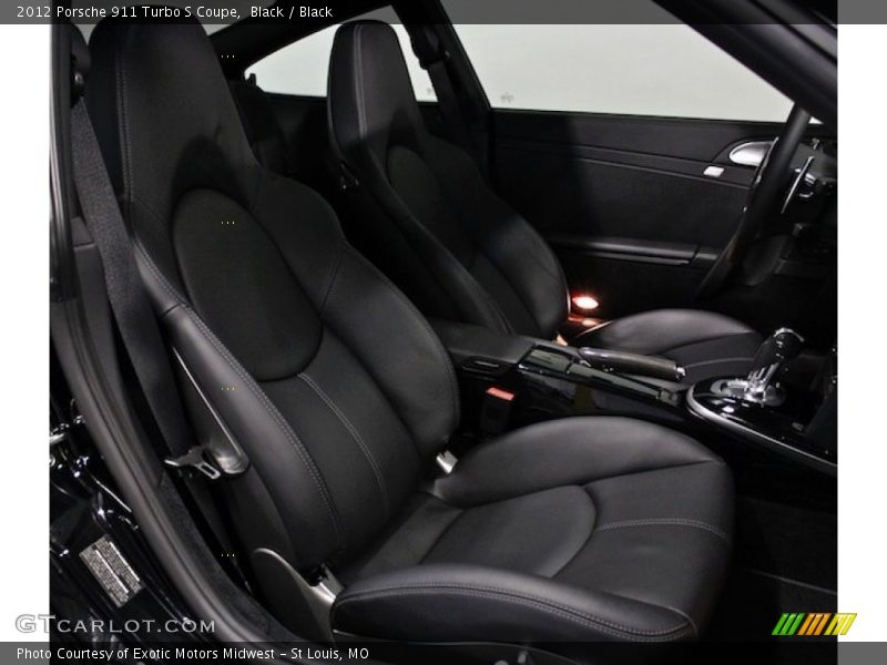 Black / Black 2012 Porsche 911 Turbo S Coupe