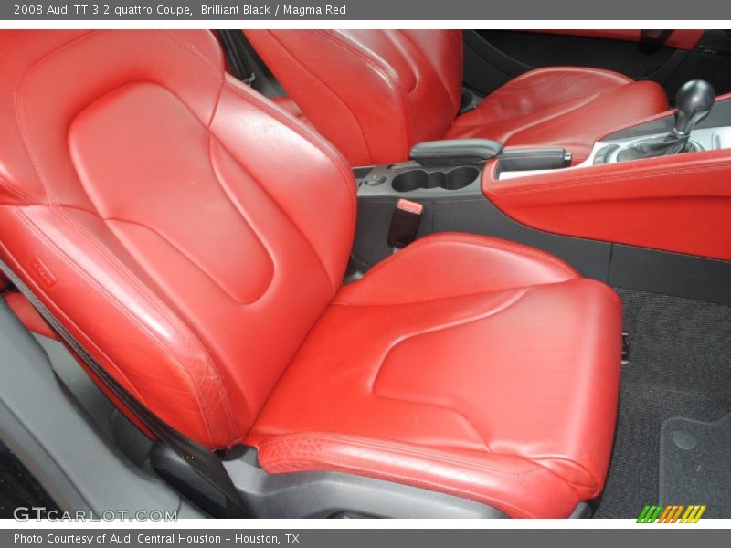 Brilliant Black / Magma Red 2008 Audi TT 3.2 quattro Coupe