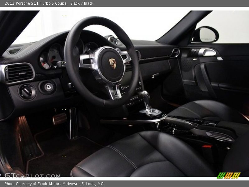 Black / Black 2012 Porsche 911 Turbo S Coupe