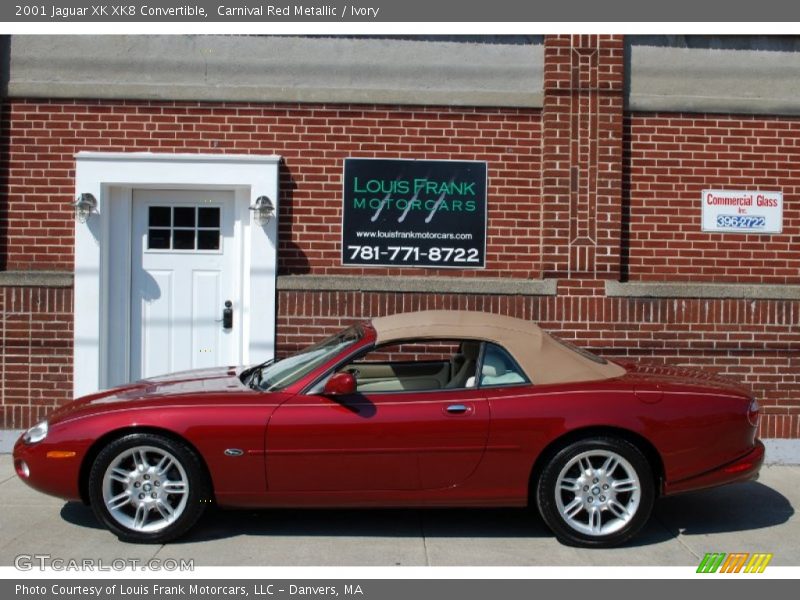 Carnival Red Metallic / Ivory 2001 Jaguar XK XK8 Convertible