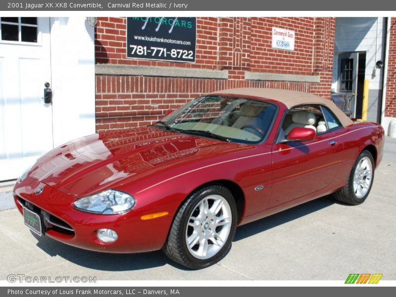 Carnival Red Metallic / Ivory 2001 Jaguar XK XK8 Convertible