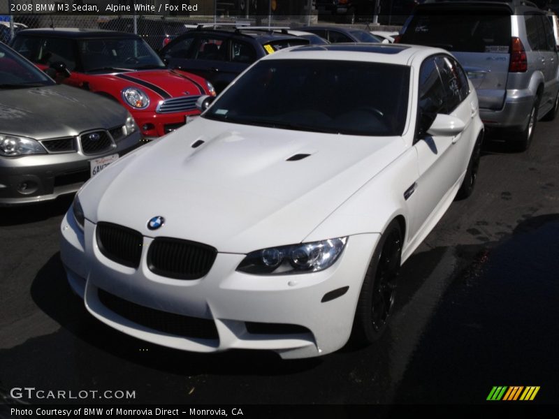 Alpine White / Fox Red 2008 BMW M3 Sedan