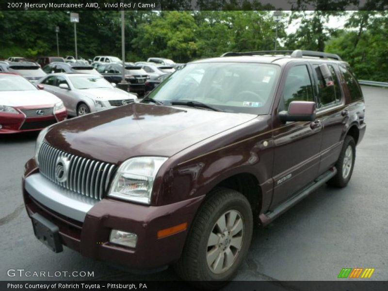Vivid Red / Camel 2007 Mercury Mountaineer AWD