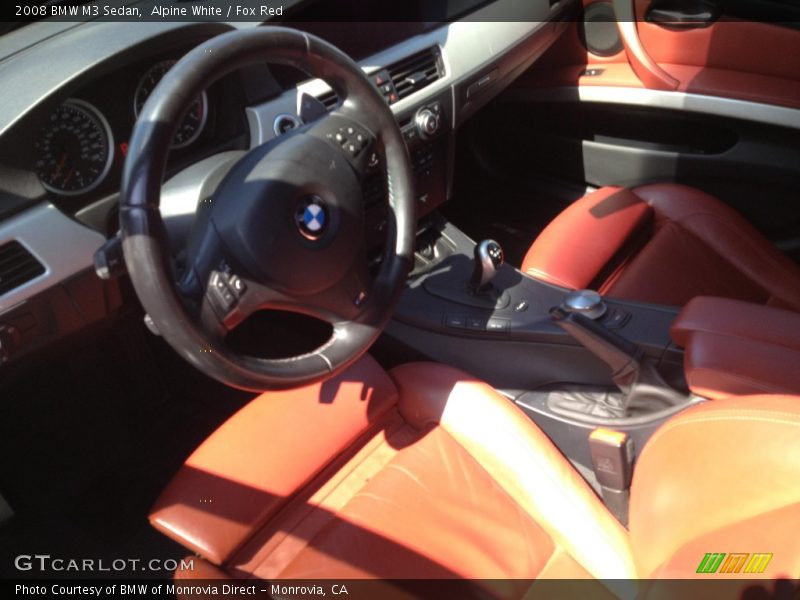 Alpine White / Fox Red 2008 BMW M3 Sedan
