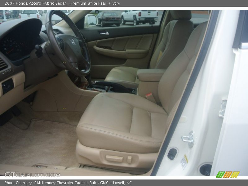 Premium White Pearl / Ivory 2007 Honda Accord Hybrid Sedan