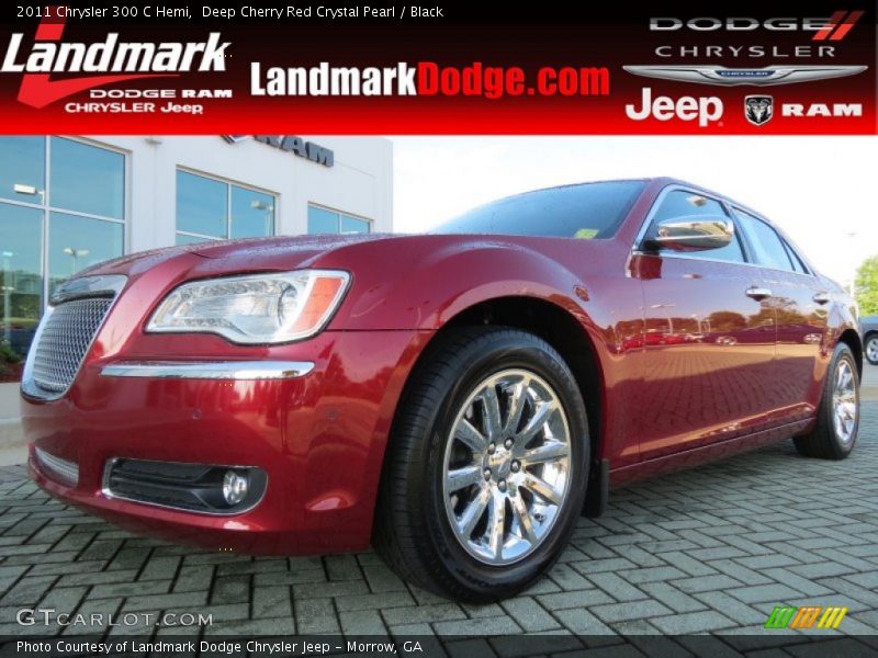 Deep Cherry Red Crystal Pearl / Black 2011 Chrysler 300 C Hemi