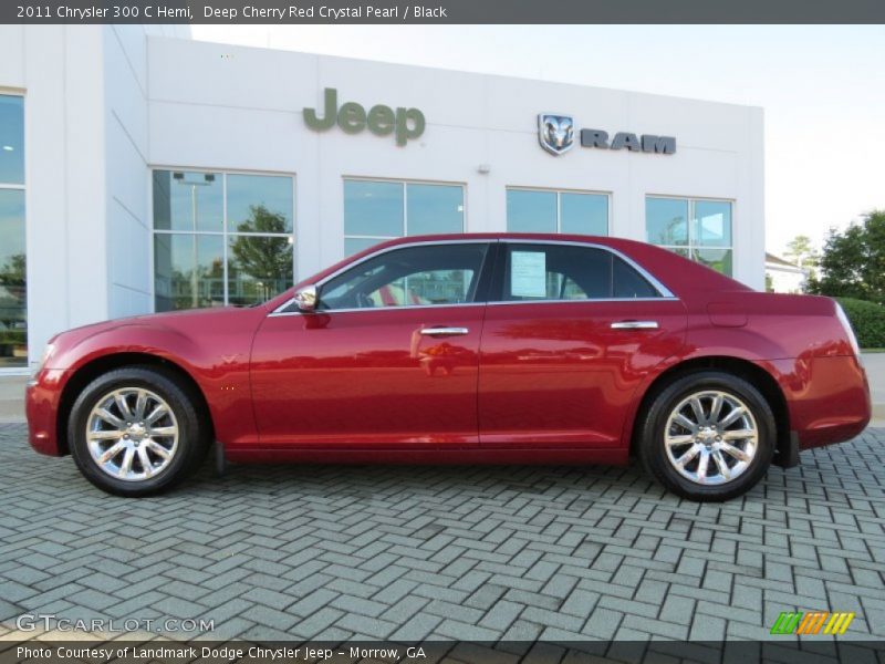 Deep Cherry Red Crystal Pearl / Black 2011 Chrysler 300 C Hemi