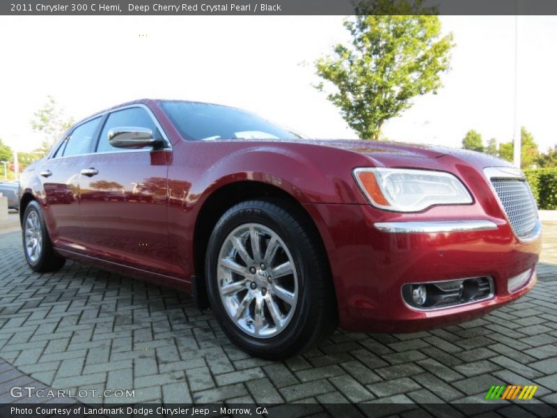 Deep Cherry Red Crystal Pearl / Black 2011 Chrysler 300 C Hemi