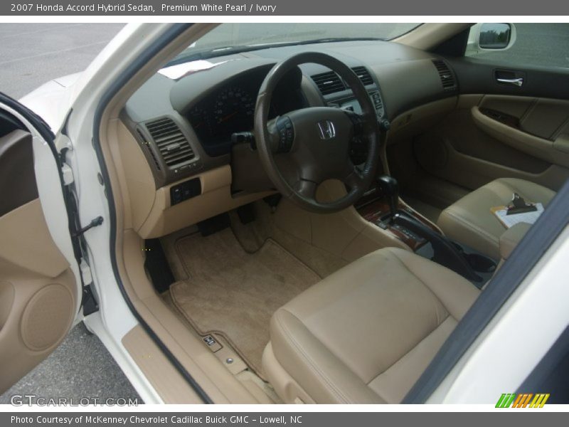 Premium White Pearl / Ivory 2007 Honda Accord Hybrid Sedan