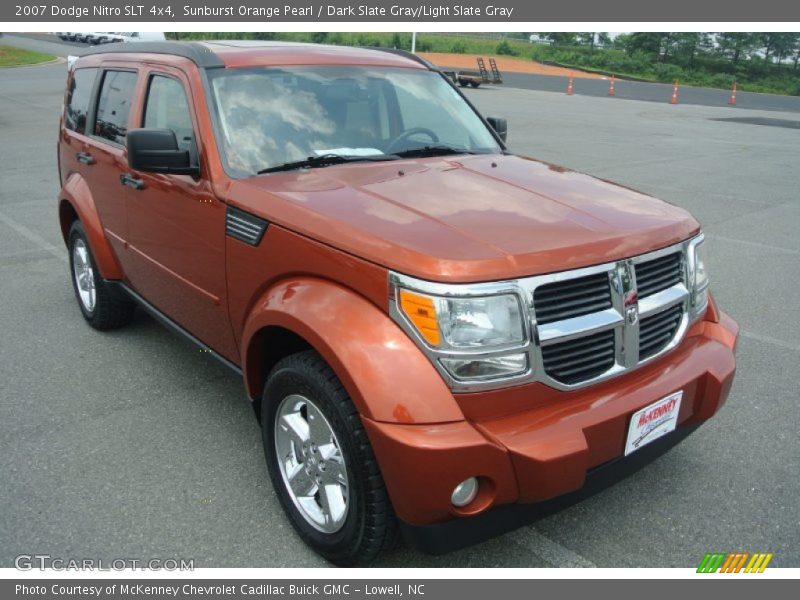 Sunburst Orange Pearl / Dark Slate Gray/Light Slate Gray 2007 Dodge Nitro SLT 4x4