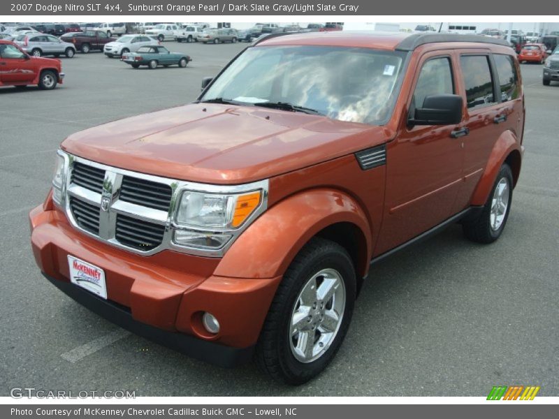 Sunburst Orange Pearl / Dark Slate Gray/Light Slate Gray 2007 Dodge Nitro SLT 4x4