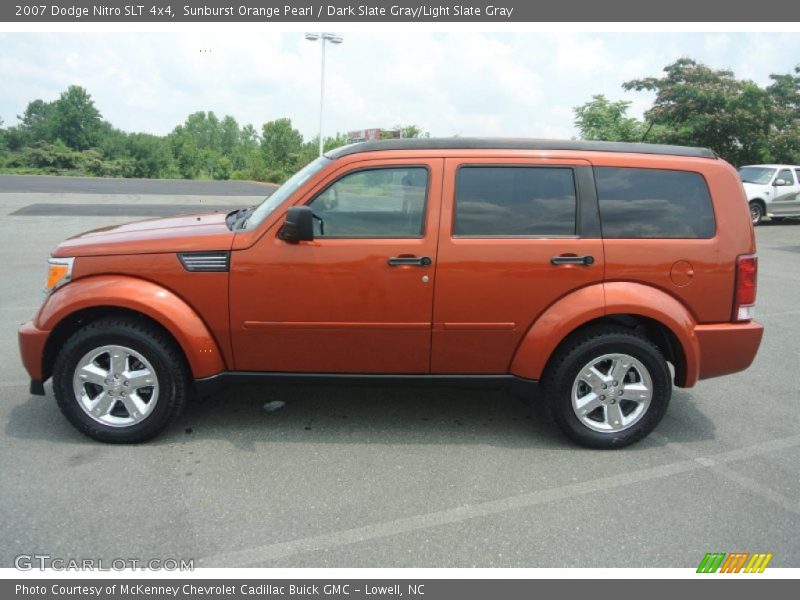 Sunburst Orange Pearl / Dark Slate Gray/Light Slate Gray 2007 Dodge Nitro SLT 4x4