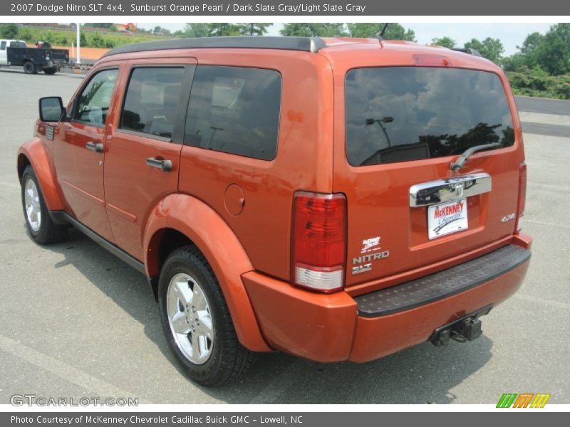 Sunburst Orange Pearl / Dark Slate Gray/Light Slate Gray 2007 Dodge Nitro SLT 4x4
