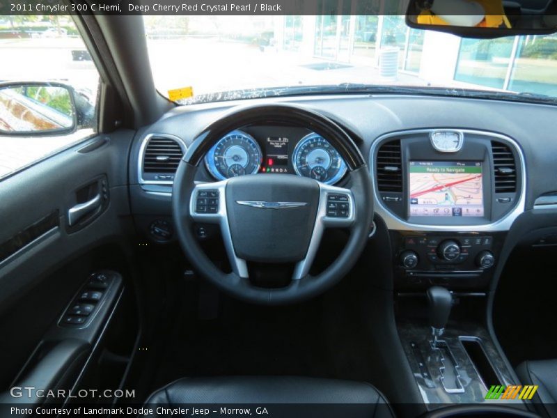 Deep Cherry Red Crystal Pearl / Black 2011 Chrysler 300 C Hemi