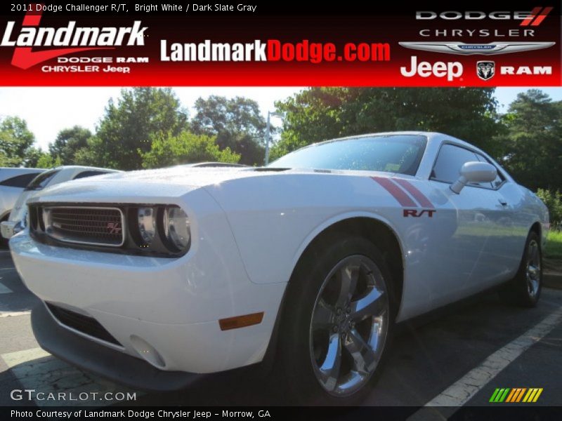 Bright White / Dark Slate Gray 2011 Dodge Challenger R/T