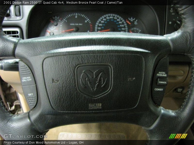 Medium Bronze Pearl Coat / Camel/Tan 2001 Dodge Ram 2500 ST Quad Cab 4x4