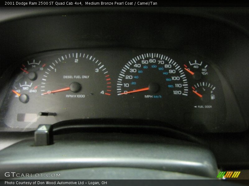 Medium Bronze Pearl Coat / Camel/Tan 2001 Dodge Ram 2500 ST Quad Cab 4x4