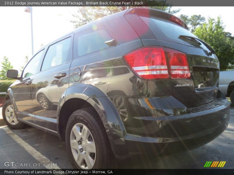 Brilliant Black Crystal Pearl / Black 2012 Dodge Journey American Value Package