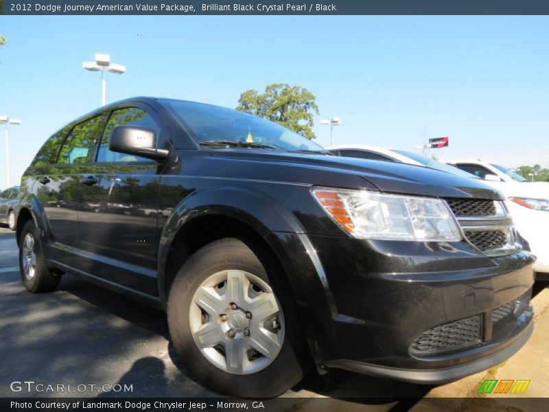 Brilliant Black Crystal Pearl / Black 2012 Dodge Journey American Value Package