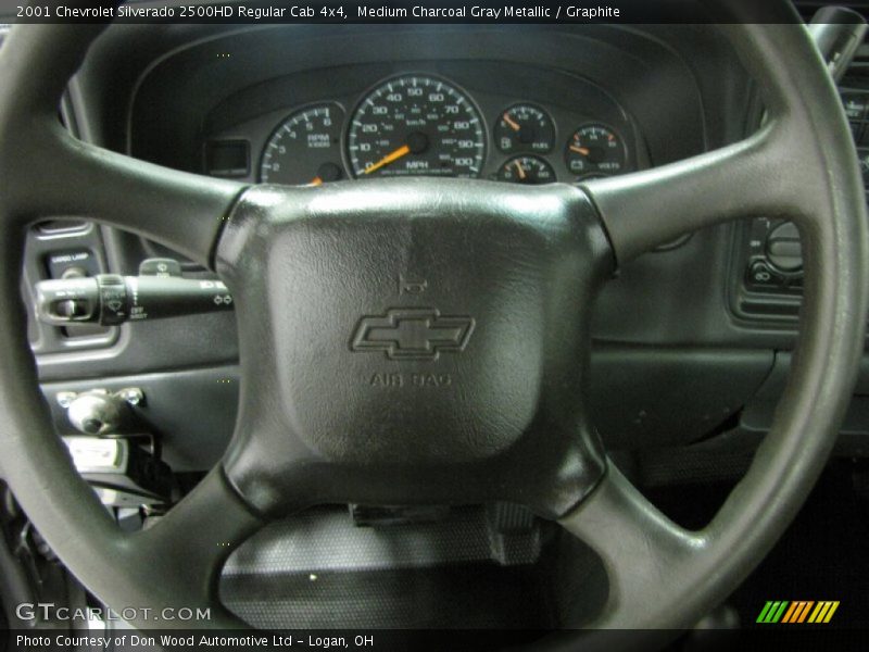Medium Charcoal Gray Metallic / Graphite 2001 Chevrolet Silverado 2500HD Regular Cab 4x4