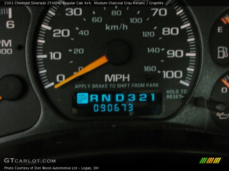 Medium Charcoal Gray Metallic / Graphite 2001 Chevrolet Silverado 2500HD Regular Cab 4x4