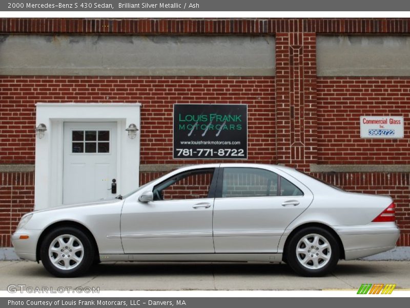 Brilliant Silver Metallic / Ash 2000 Mercedes-Benz S 430 Sedan
