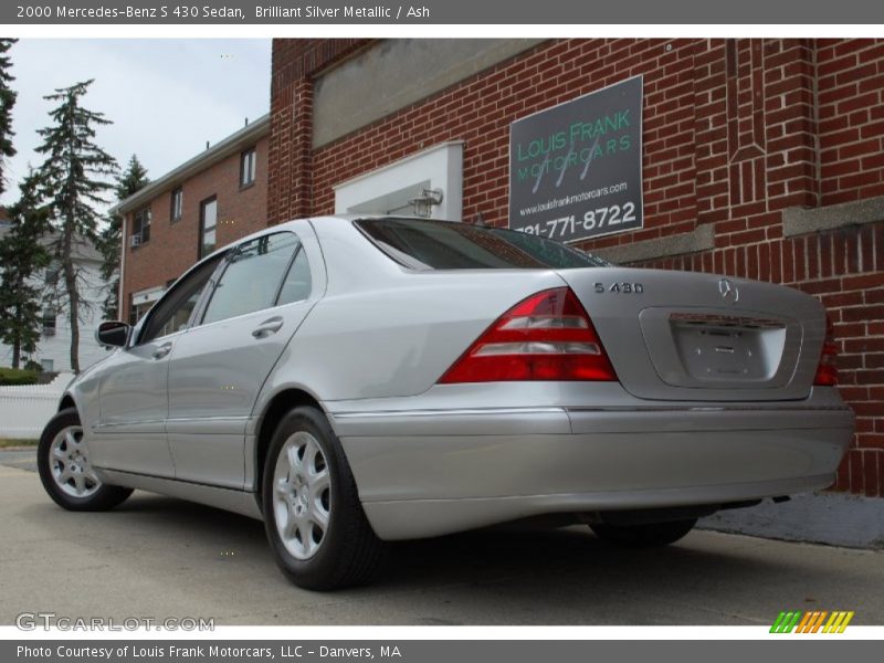 Brilliant Silver Metallic / Ash 2000 Mercedes-Benz S 430 Sedan