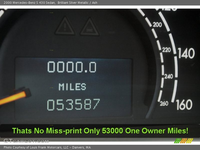 Brilliant Silver Metallic / Ash 2000 Mercedes-Benz S 430 Sedan