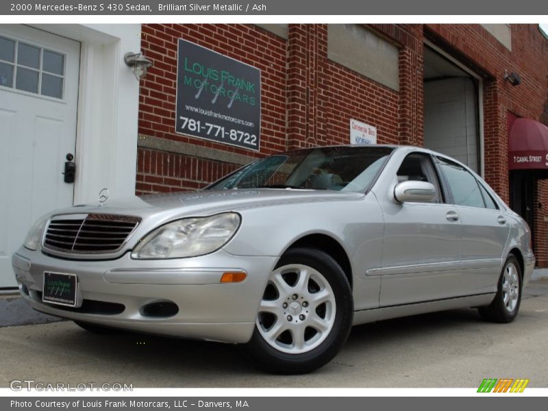Brilliant Silver Metallic / Ash 2000 Mercedes-Benz S 430 Sedan