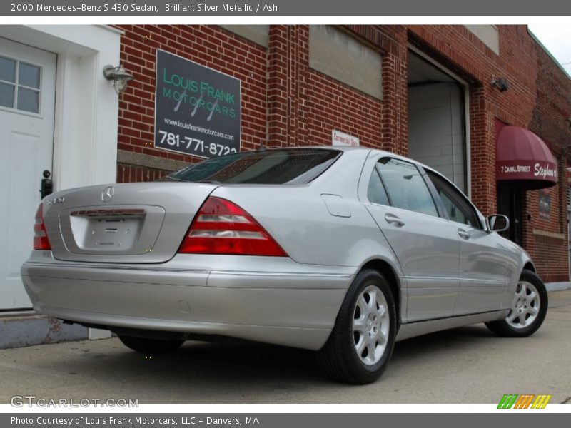 Brilliant Silver Metallic / Ash 2000 Mercedes-Benz S 430 Sedan