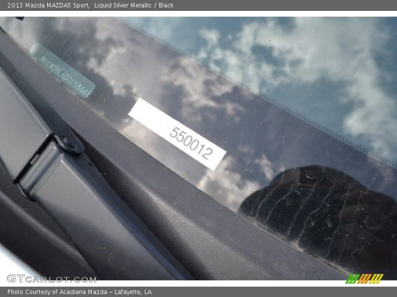 Liquid Silver Metallic / Black 2013 Mazda MAZDA5 Sport