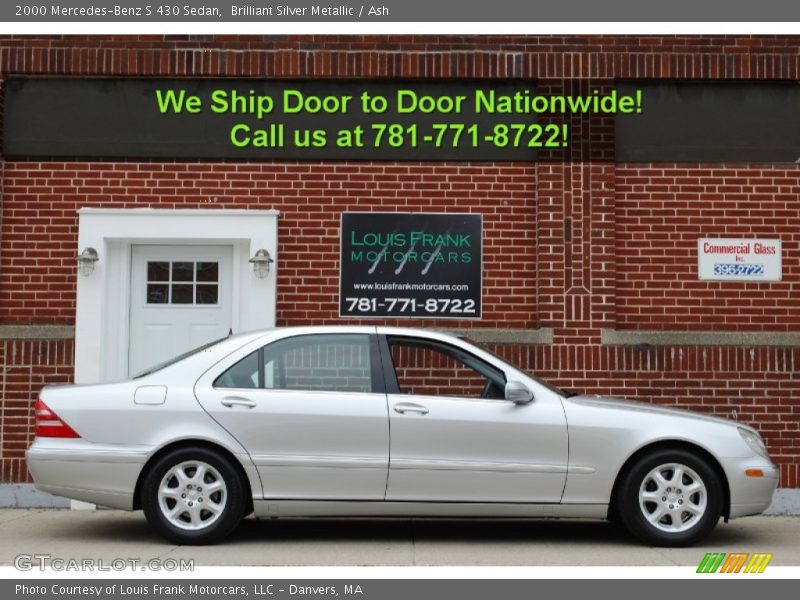 Brilliant Silver Metallic / Ash 2000 Mercedes-Benz S 430 Sedan