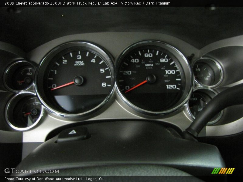 Victory Red / Dark Titanium 2009 Chevrolet Silverado 2500HD Work Truck Regular Cab 4x4