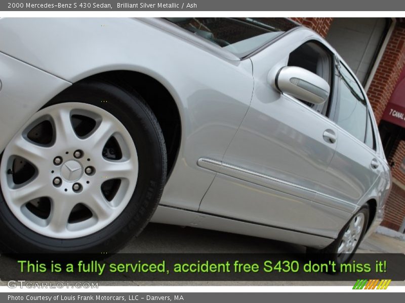 Brilliant Silver Metallic / Ash 2000 Mercedes-Benz S 430 Sedan