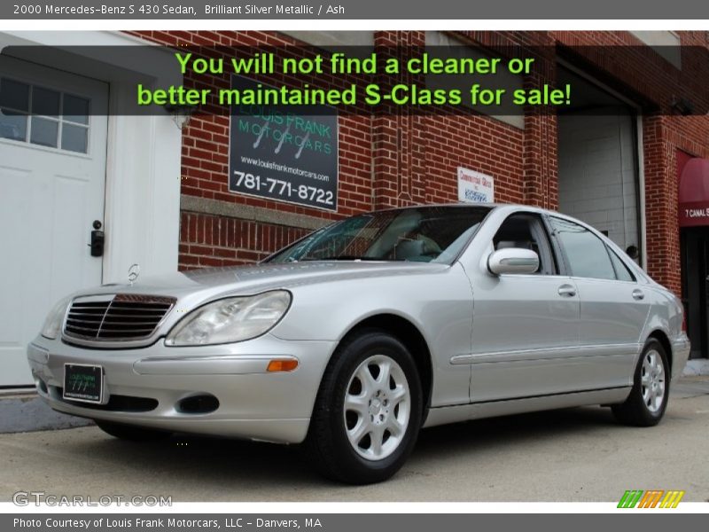 Brilliant Silver Metallic / Ash 2000 Mercedes-Benz S 430 Sedan