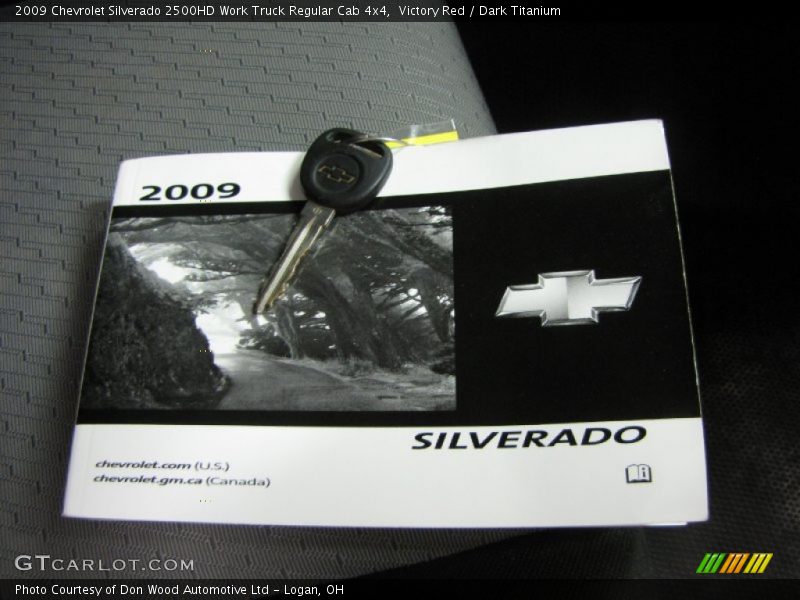 Victory Red / Dark Titanium 2009 Chevrolet Silverado 2500HD Work Truck Regular Cab 4x4