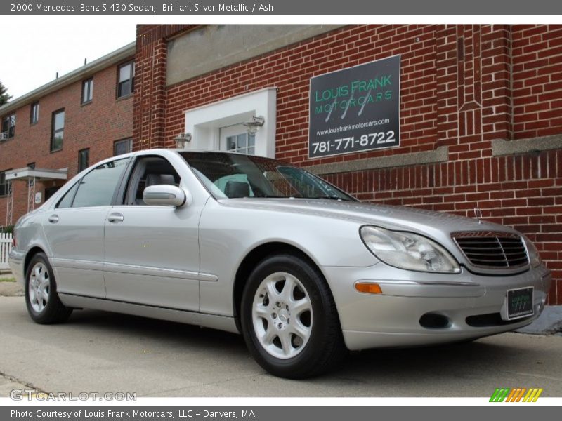 Brilliant Silver Metallic / Ash 2000 Mercedes-Benz S 430 Sedan