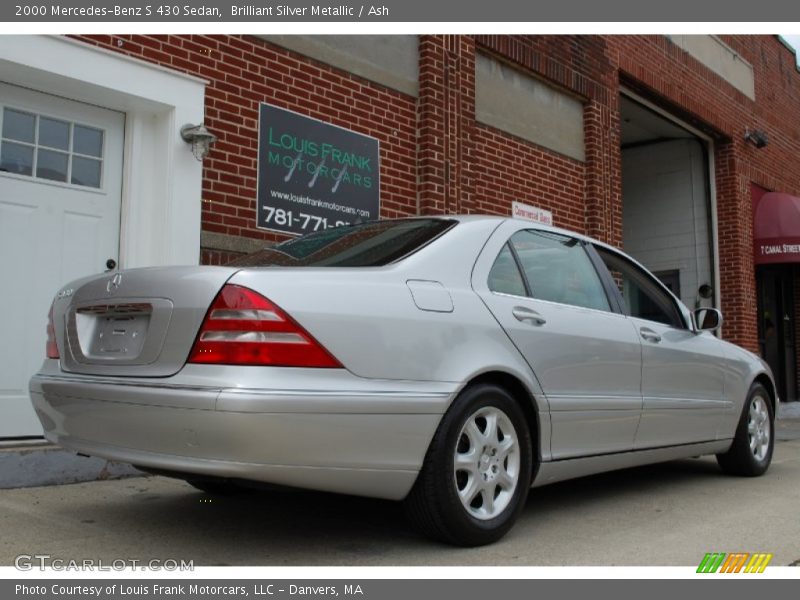 Brilliant Silver Metallic / Ash 2000 Mercedes-Benz S 430 Sedan