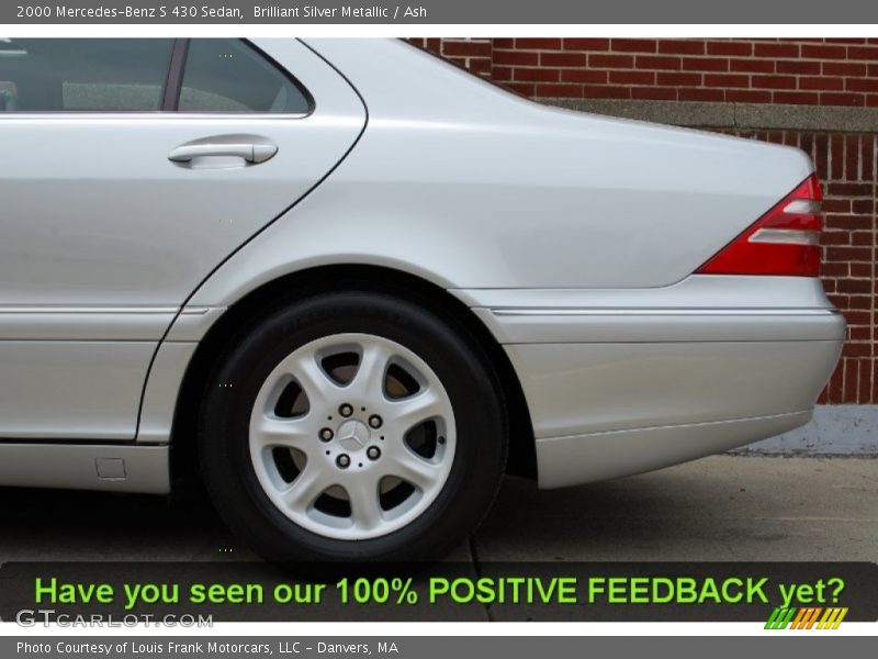 Brilliant Silver Metallic / Ash 2000 Mercedes-Benz S 430 Sedan