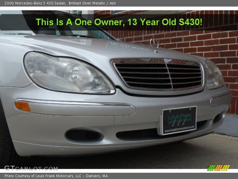 Brilliant Silver Metallic / Ash 2000 Mercedes-Benz S 430 Sedan