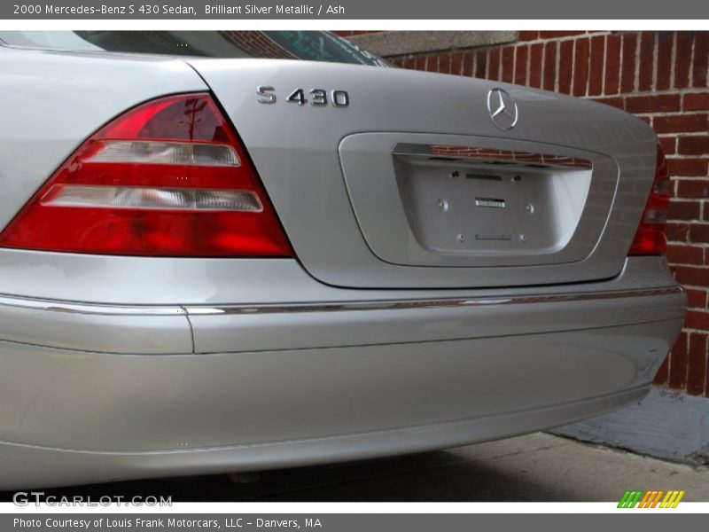 Brilliant Silver Metallic / Ash 2000 Mercedes-Benz S 430 Sedan